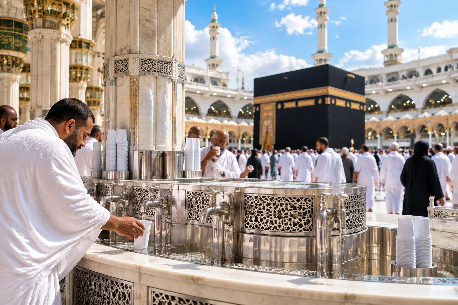 zamzam water in haram